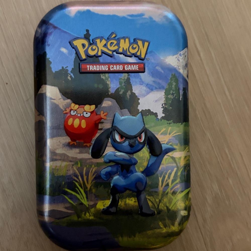 Pokemon TCG Mega Evolution Ascended Heroes Mini Tin – Empty Riolu